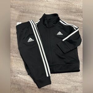 Adidas Black and White Regular Fit Apparel